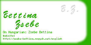 bettina zsebe business card